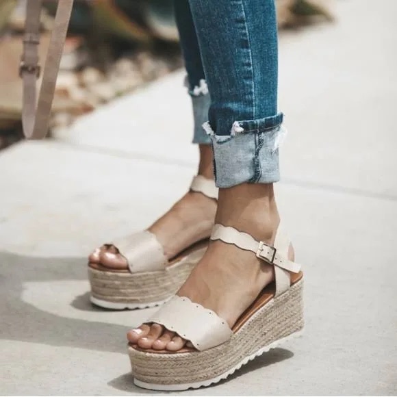 AMS Espadrille Platform Sandals - Picture 2 of 8